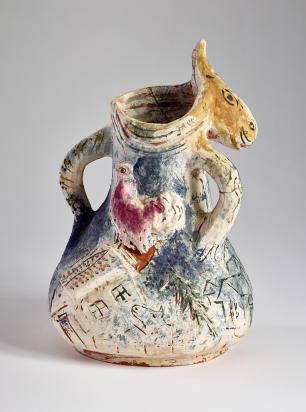 L'Âne bleu, 1971, Ceramic by Marc Chagall